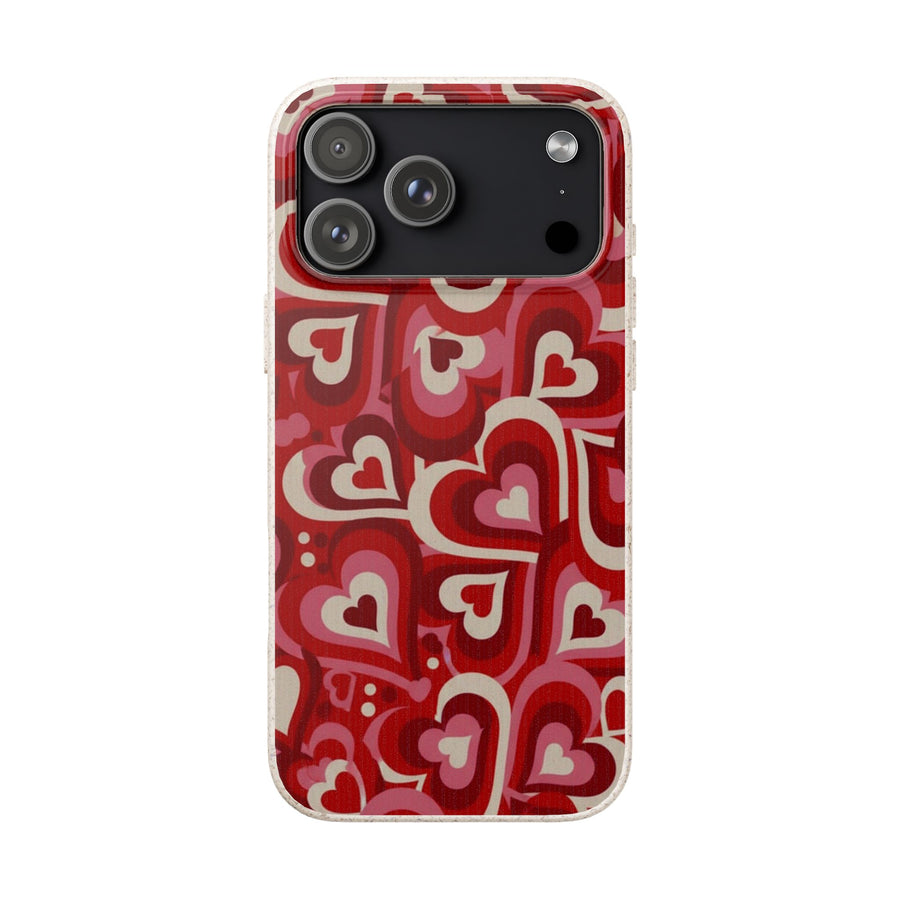 Y2K Swirl Hearts | Biodegradable Case