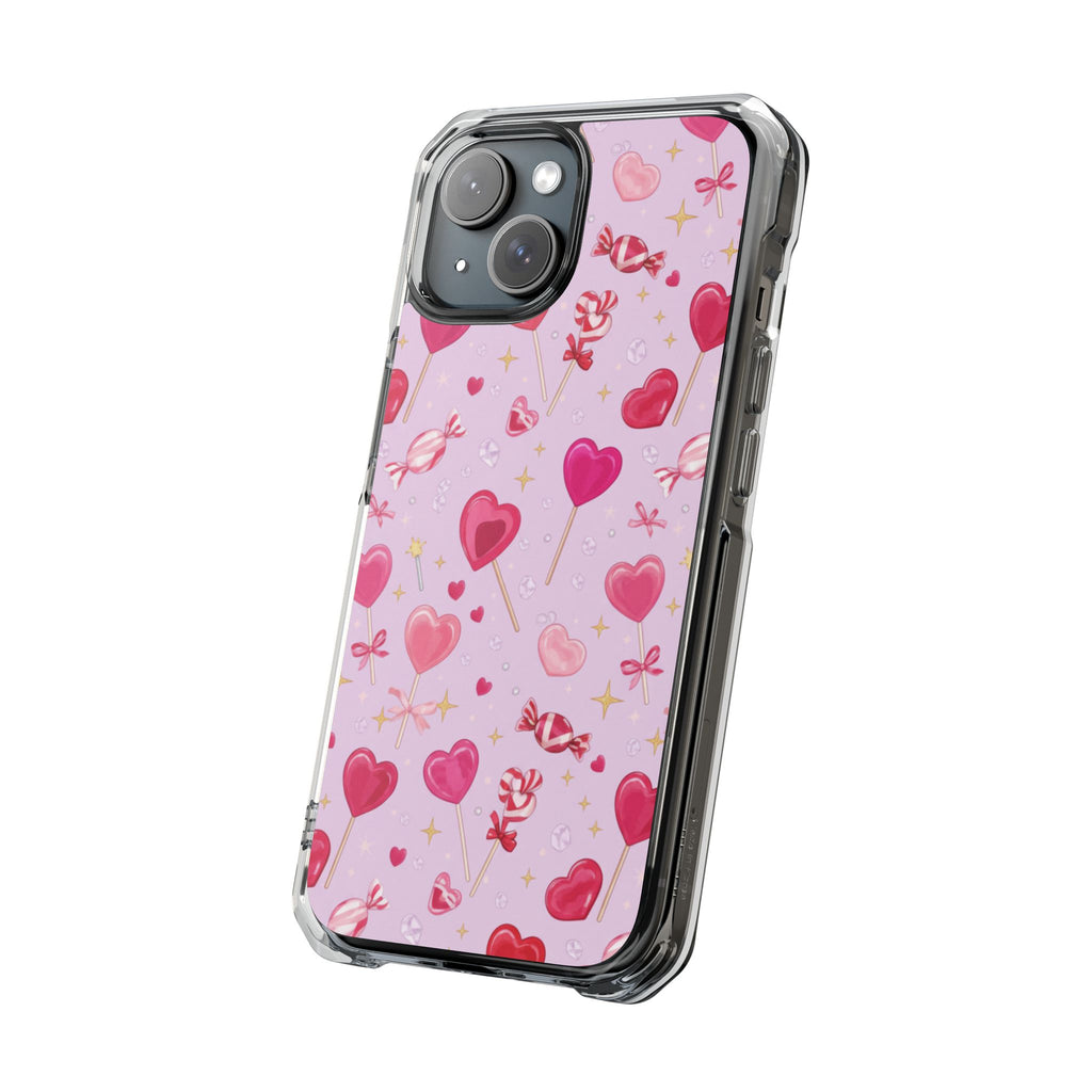 Pink Heartfall | Clear MagSafe Case