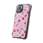 Pink Heartfall | Clear MagSafe Case