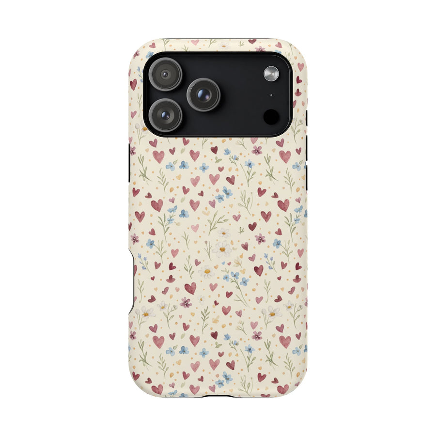 Ditsy Heart Garden | Tough MagSafe Case