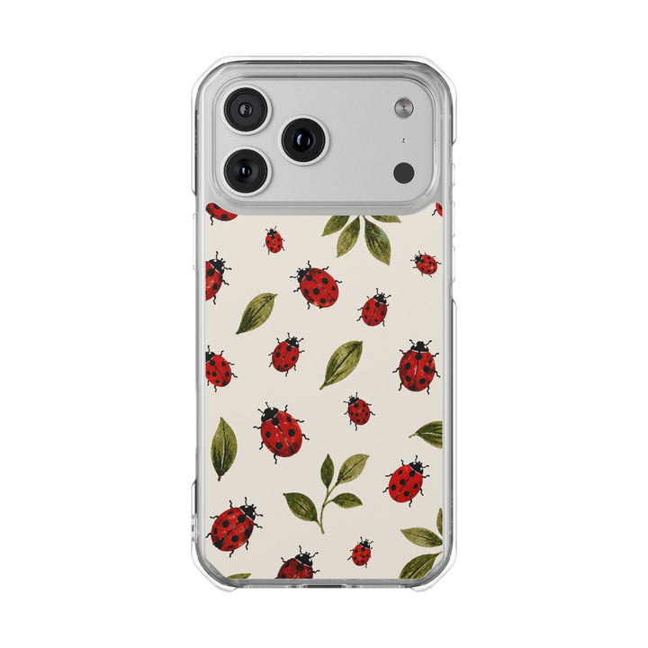 Ivory Ladybugs | Clear MagSafe Case