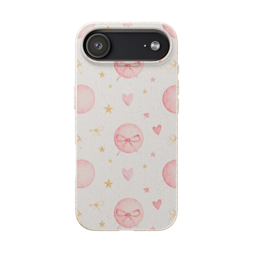 Bow Charm coquette biodegradable case design