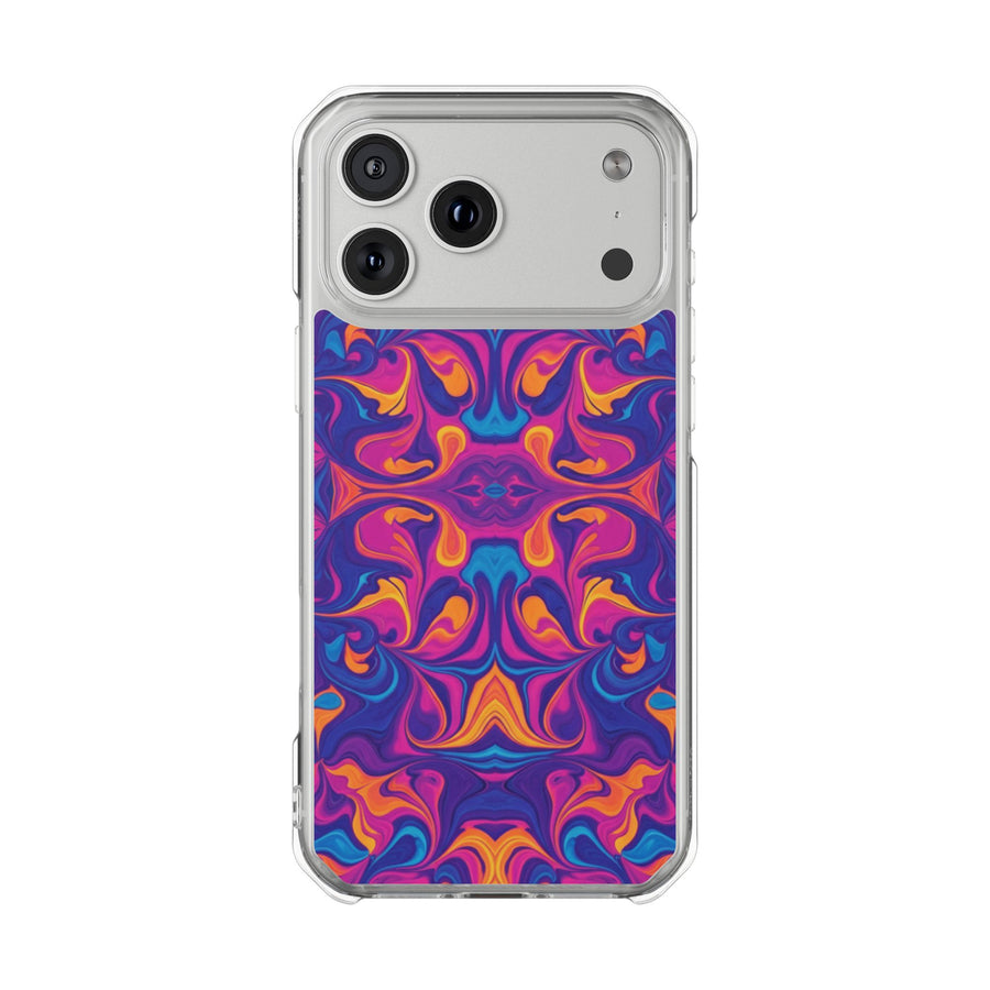Cosmic Sunset Swirl | Clear MagSafe Case