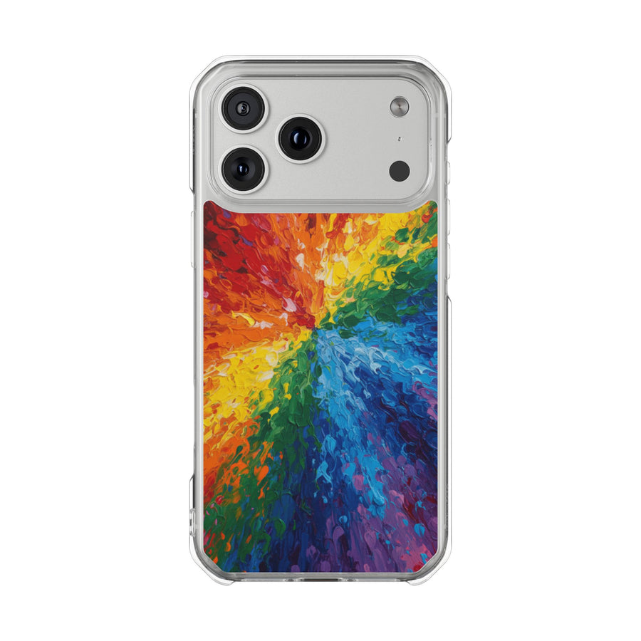 Rainbow Swirl | Clear MagSafe Case