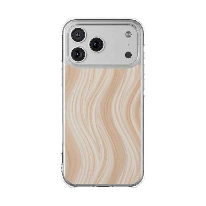 Ivory Waves | Clear MagSafe Case