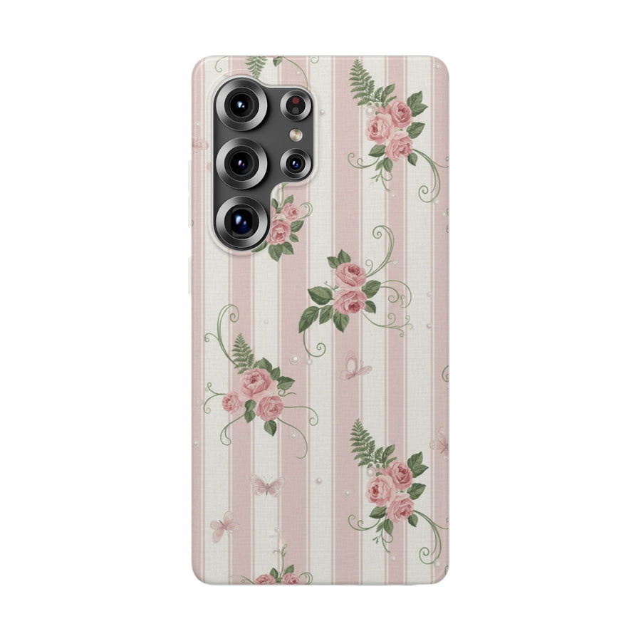 Floral Stripe | Galaxy Clear Case