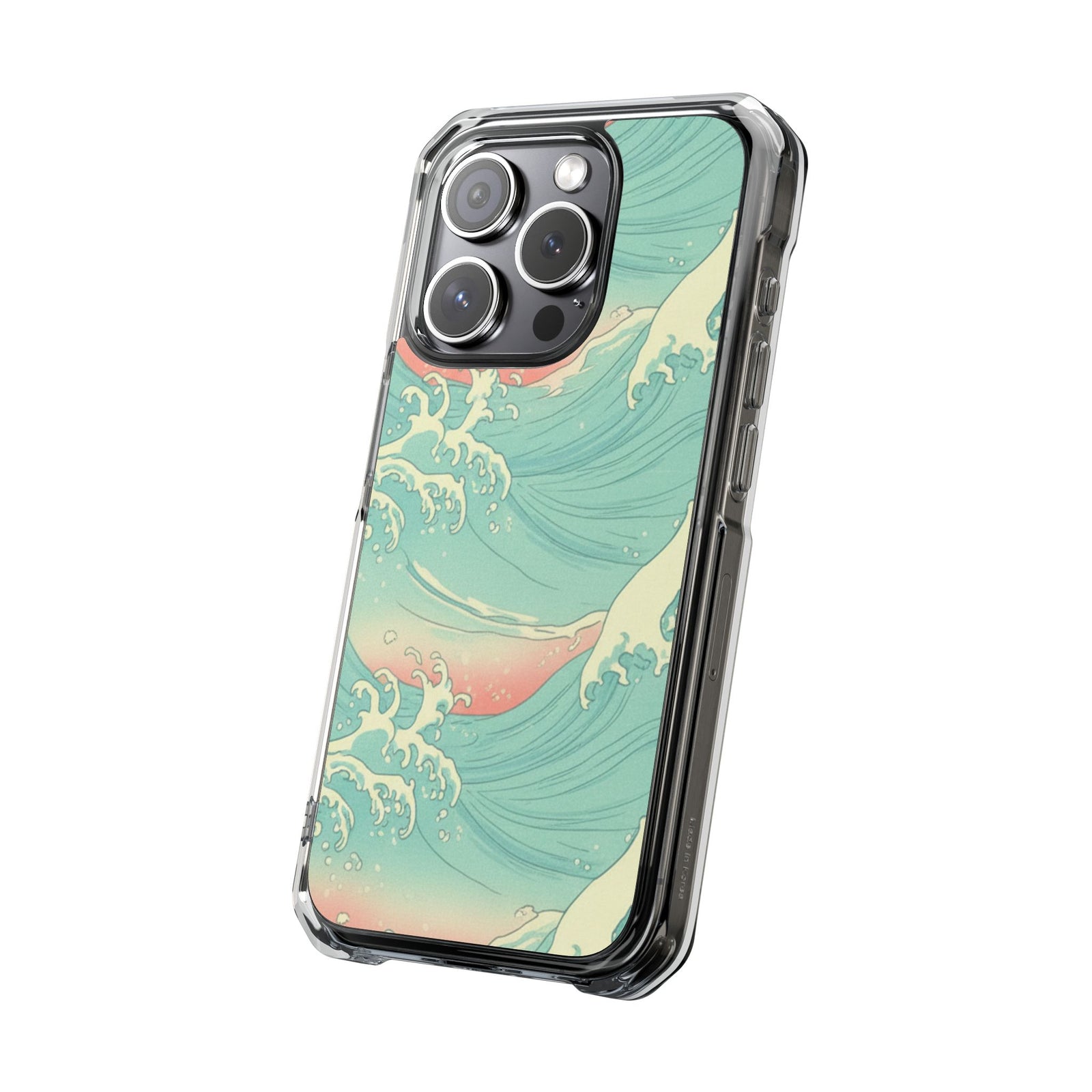 Seafoam Waves | Clear MagSafe Case