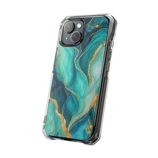 Turquoise Veins | Clear MagSafe Case — product image 17