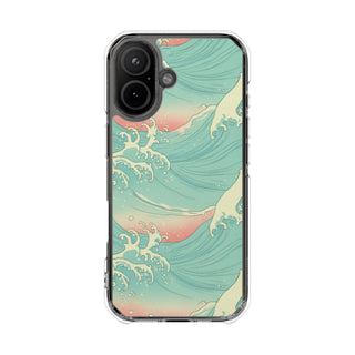 Seafoam Waves | Clear MagSafe Case
