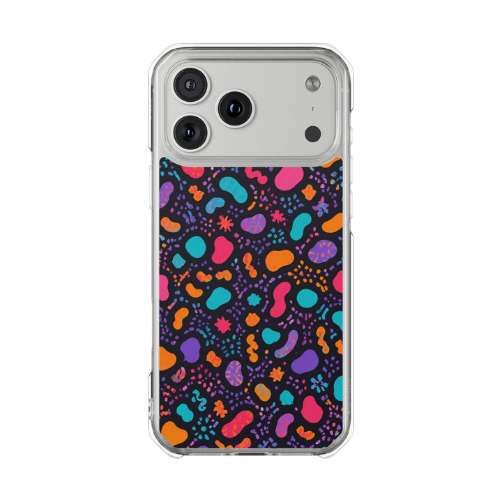 Neon Pebbles | Clear MagSafe Case