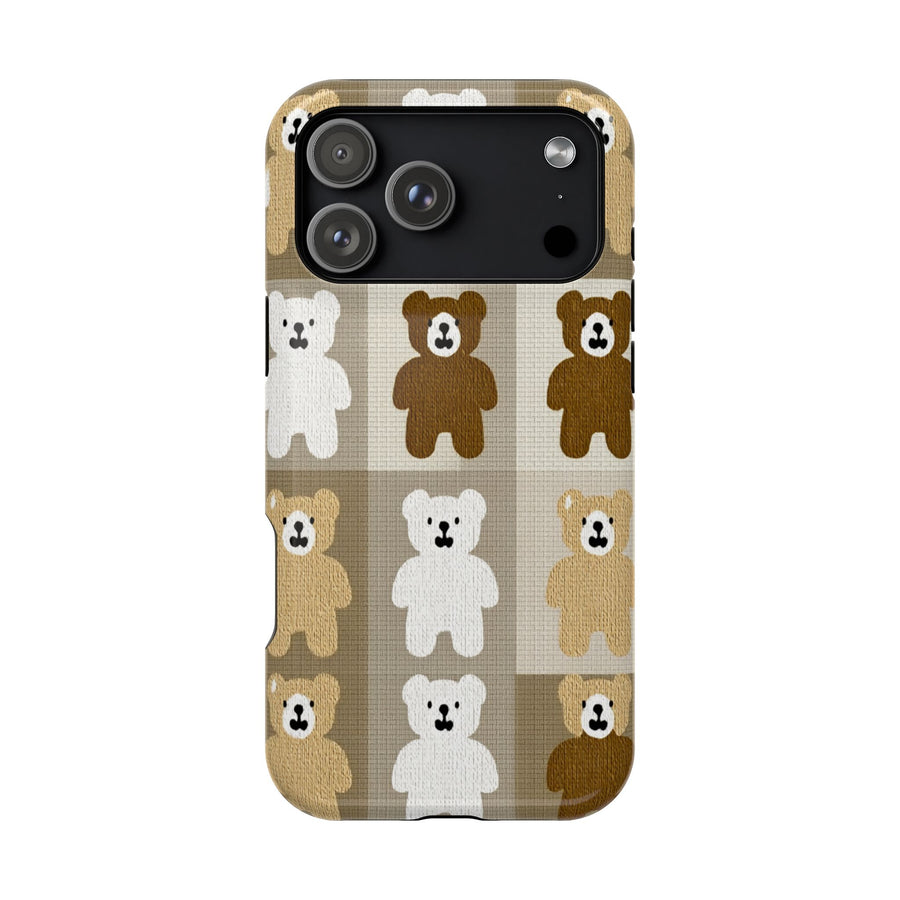 Teddy Bear Patchwork | Tough MagSafe Case