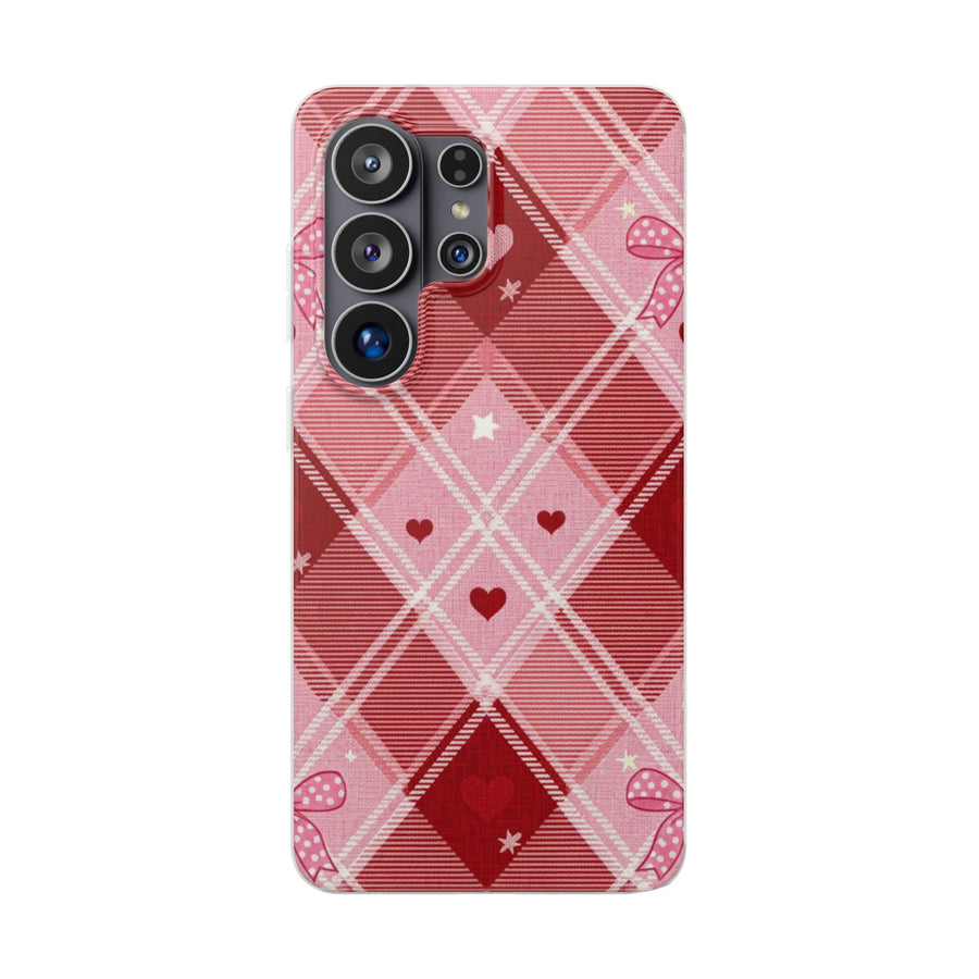 Heart Plaid | Samsung Clear Case