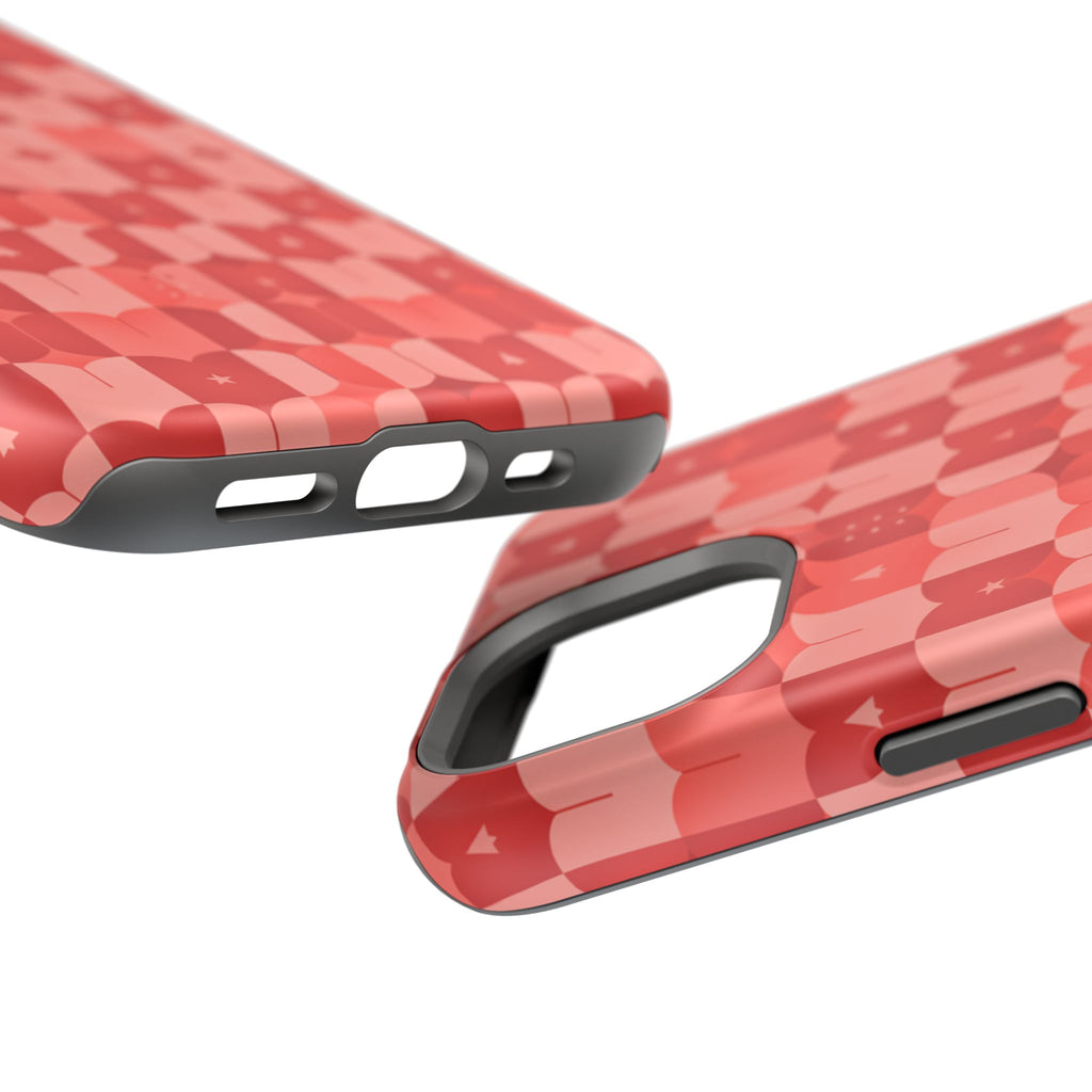 Coral Geo Tile | Tough MagSafe Case