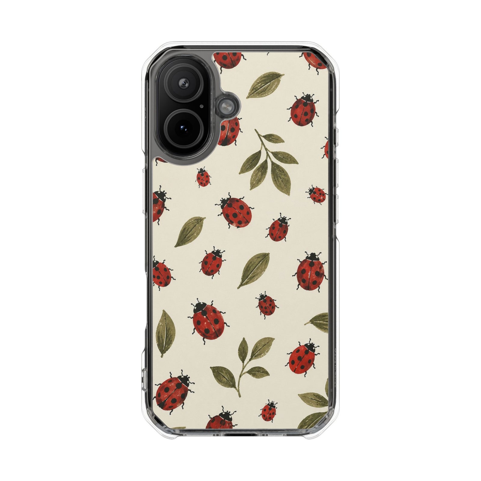 Ivory Ladybugs | Clear MagSafe Case