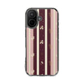 Vintage Pinstripe Bow | Clear MagSafe Case