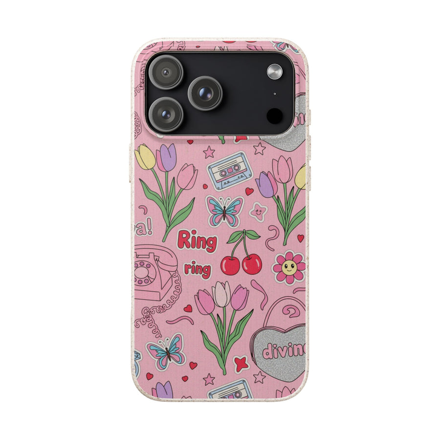 90s Girly Doodles | Biodegradable Case