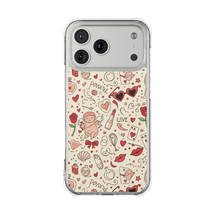 Rosy Meadow | Clear MagSafe Case