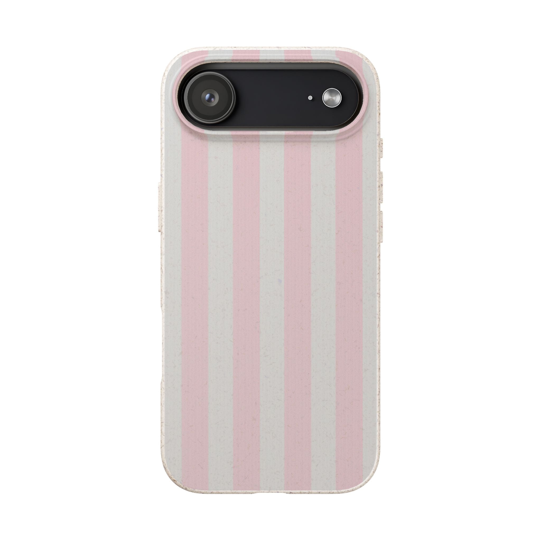 Pink Pinstripe minimal biodegradable case design