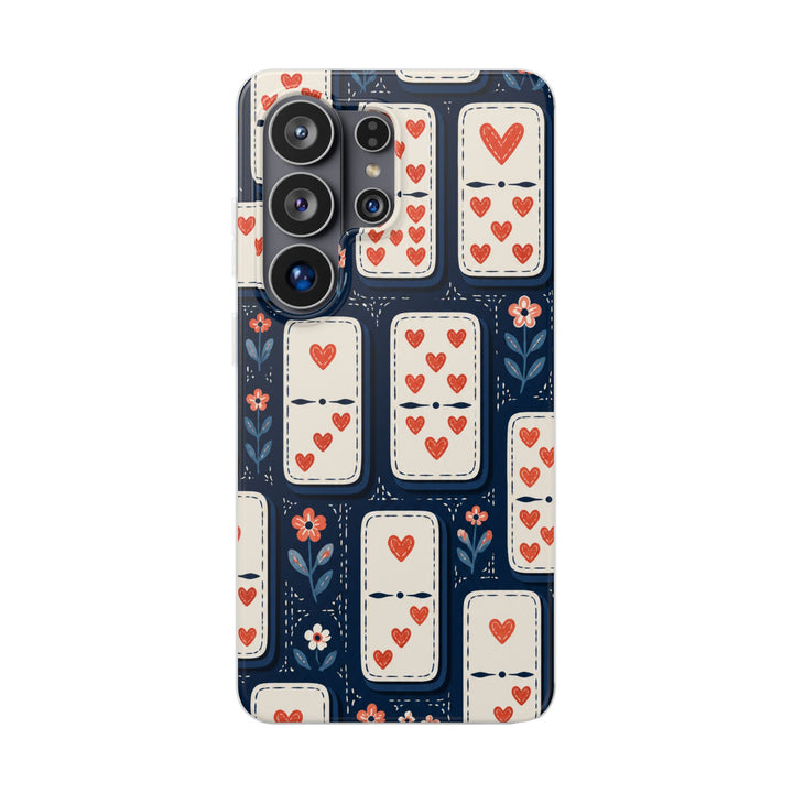 Heart Dominoes phone case design