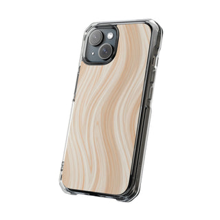 Ivory Waves | Clear MagSafe Case