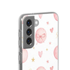 Bow Charm coquette samsung clear case design