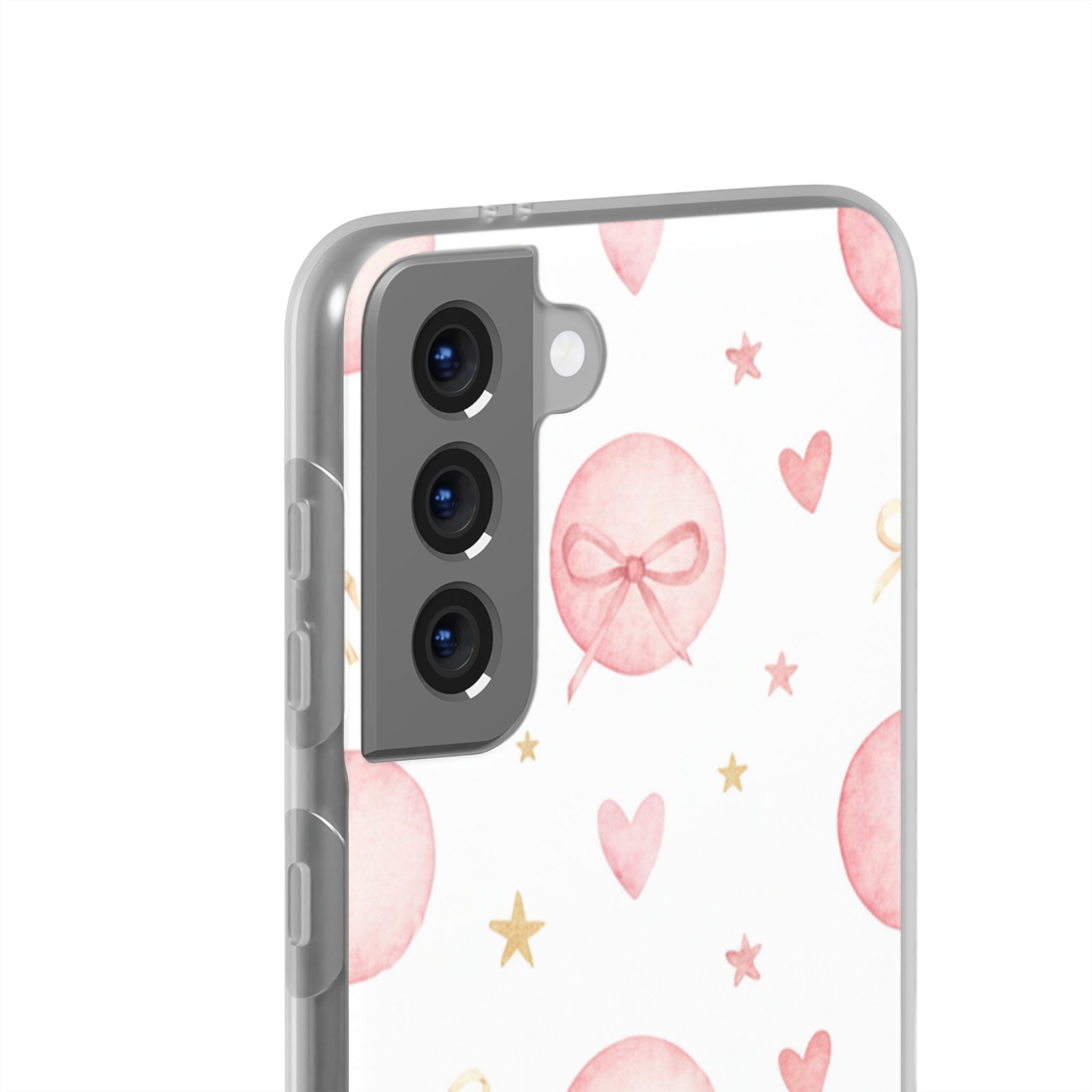 Bow Charm coquette samsung clear case design
