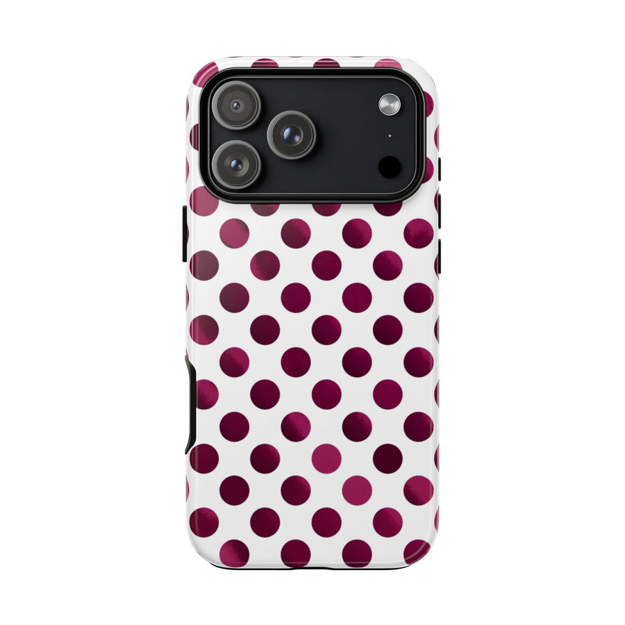 Burgundy Polka Dot | Tough Case