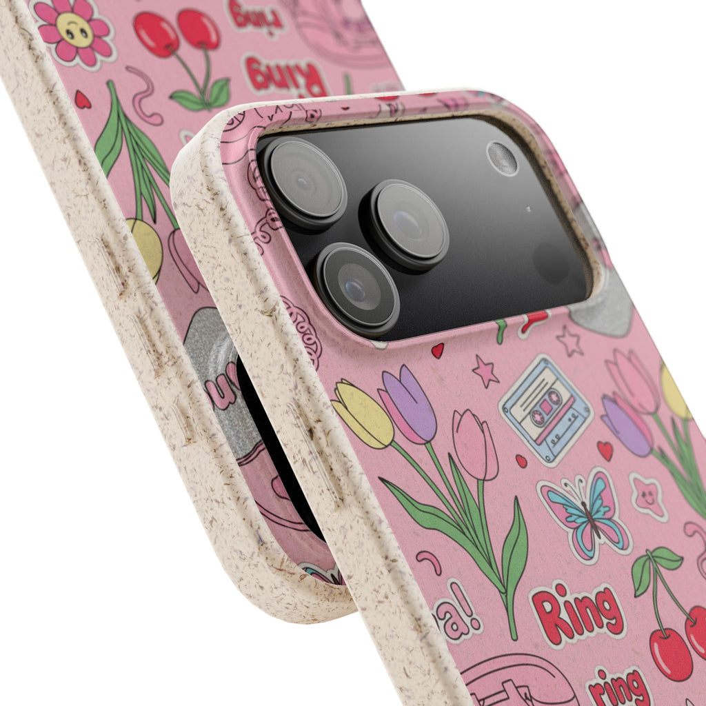90s Girly Doodles | Biodegradable Case