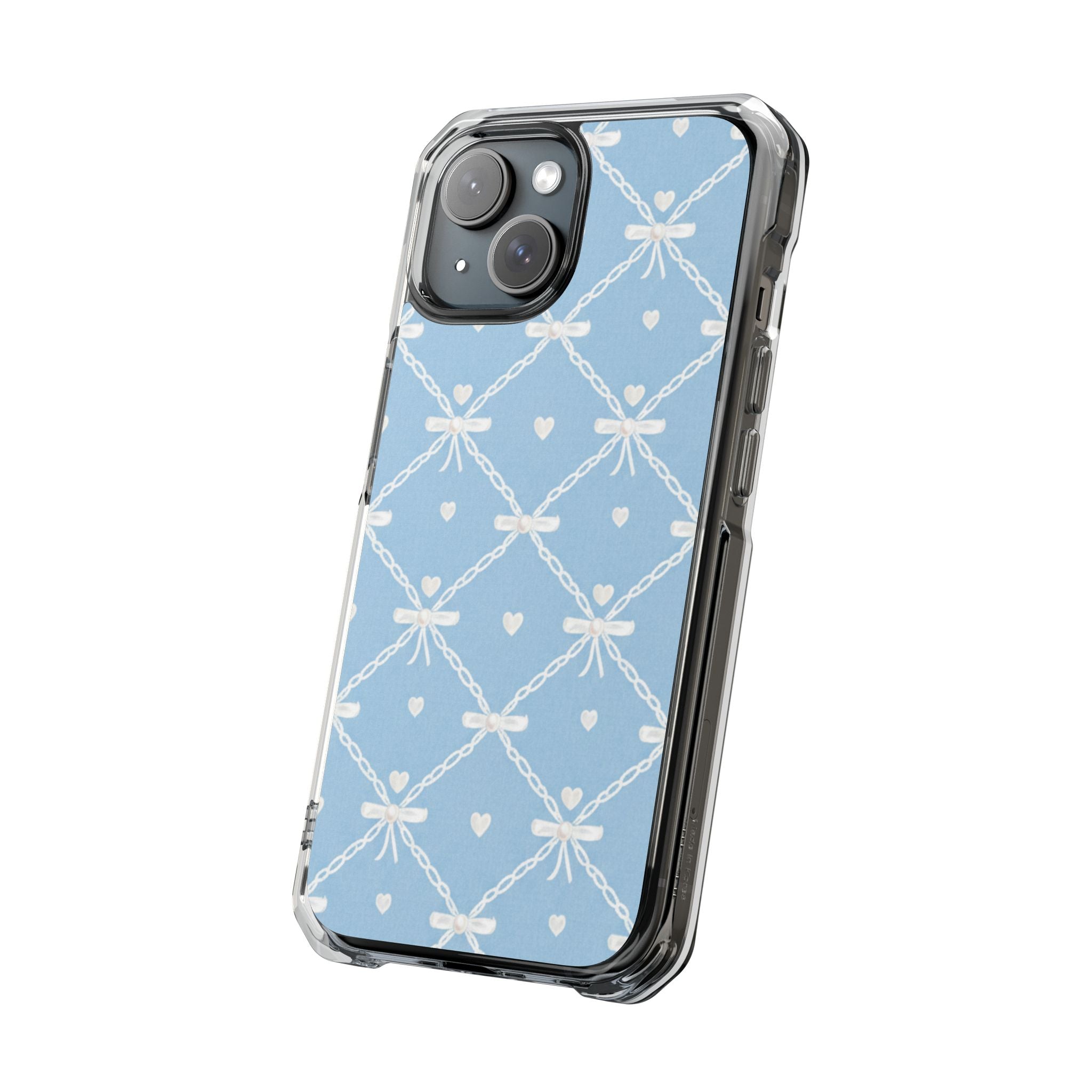 Ribbon Sky coquette clear magsafe case design