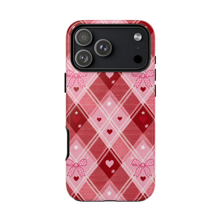 Heart Plaid phone case design
