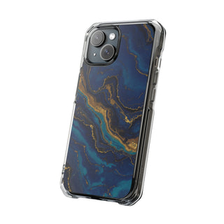 Midnight Marble | Clear MagSafe Case
