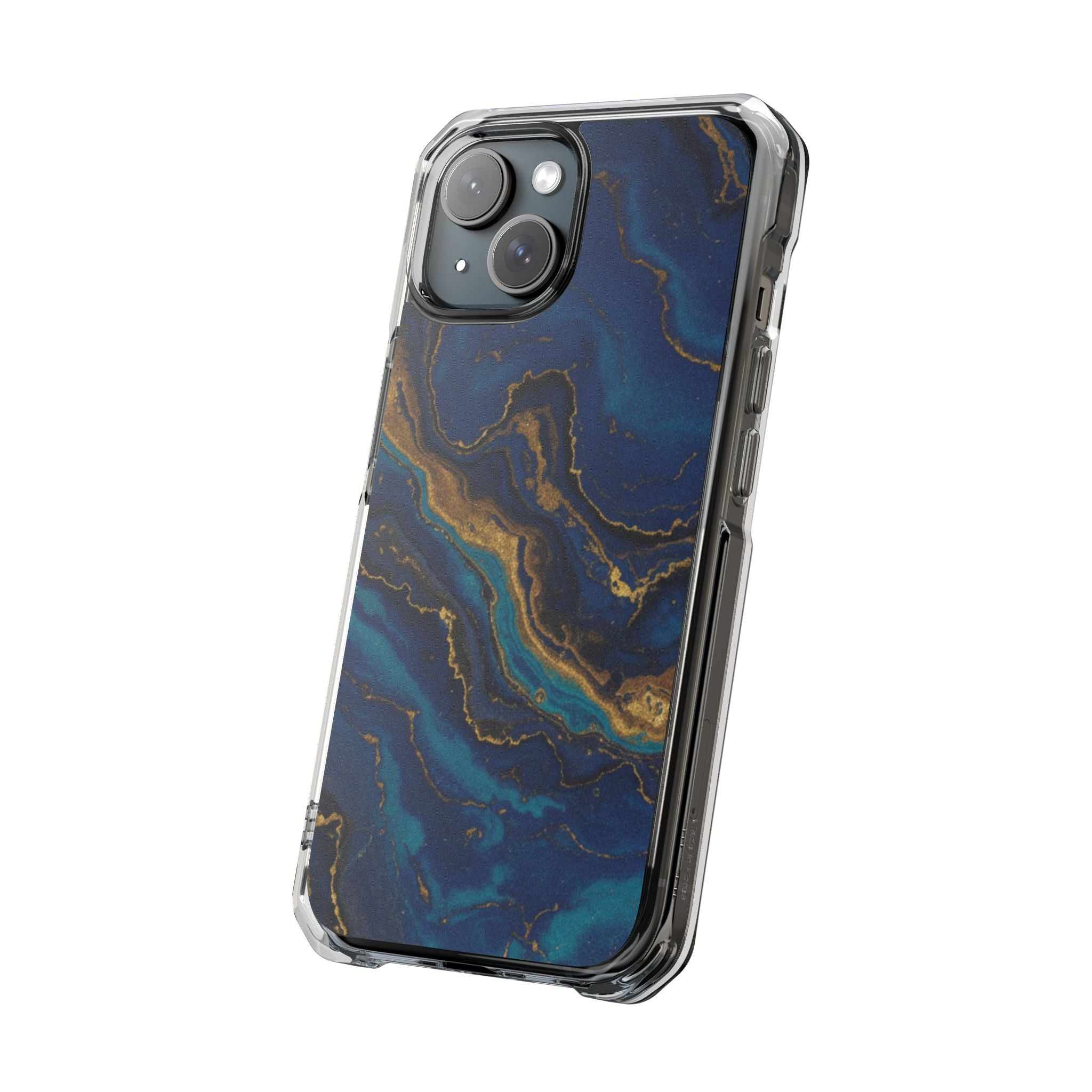 Midnight Marble | Clear MagSafe Case
