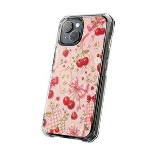 Cherry Ribbon Picnic | Clear MagSafe Case