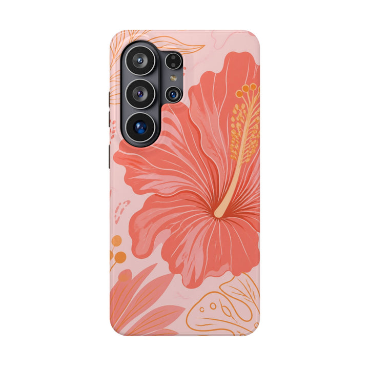 Coral Hibiscus | Tough MagSafe Case