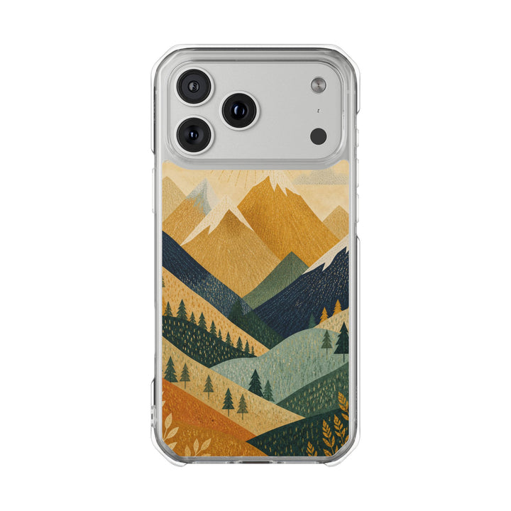 Golden Peaks | Clear MagSafe Case