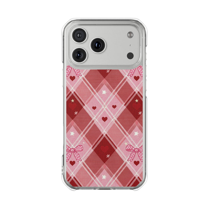 Heart Plaid | Clear MagSafe Case