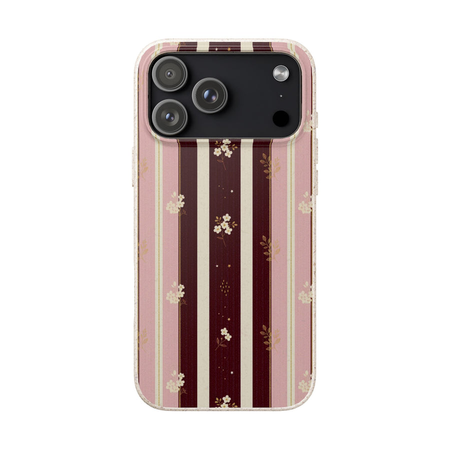 Vintage Pinstripe Bow | Biodegradable Case