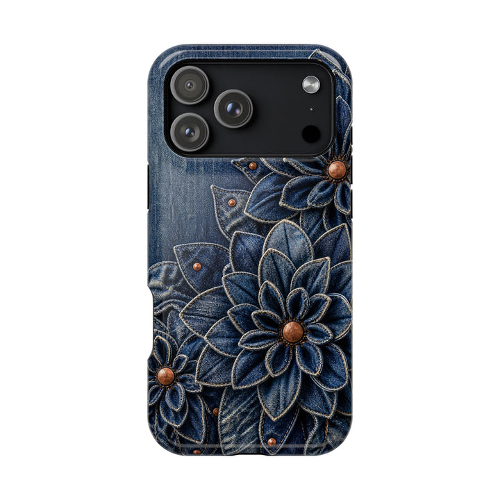 Denim Dahlia | Tough MagSafe Case