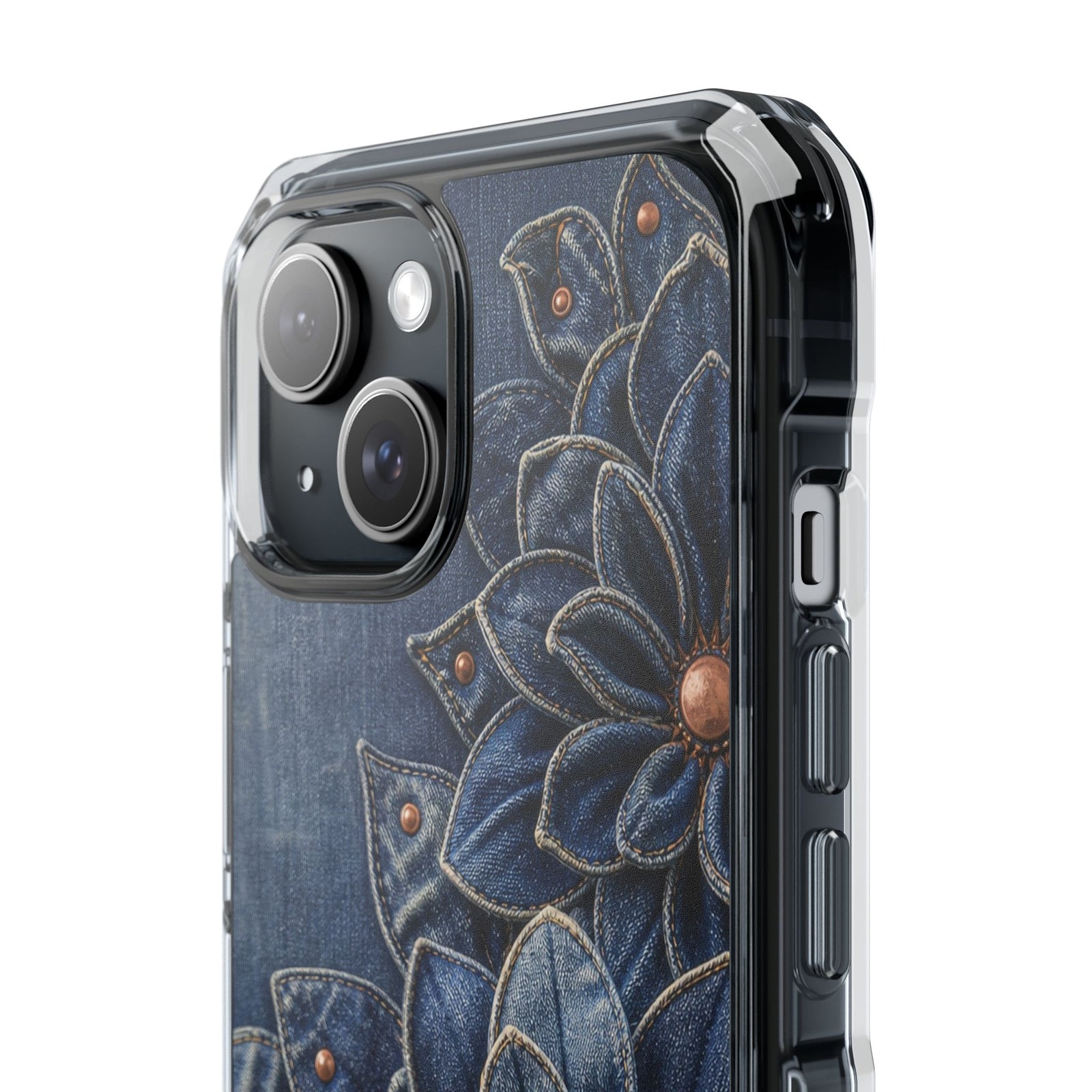Denim Dahlia | Clear MagSafe Case