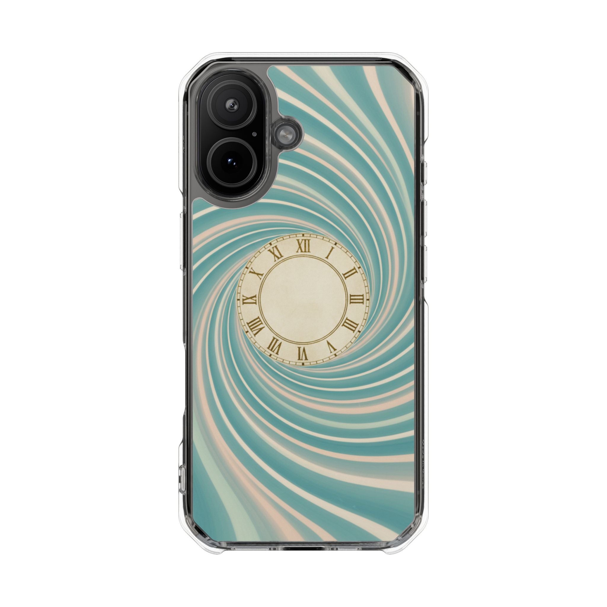 Teal Vortex | Clear MagSafe Case