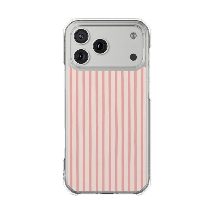 Rose Pinstripes | Clear MagSafe Case