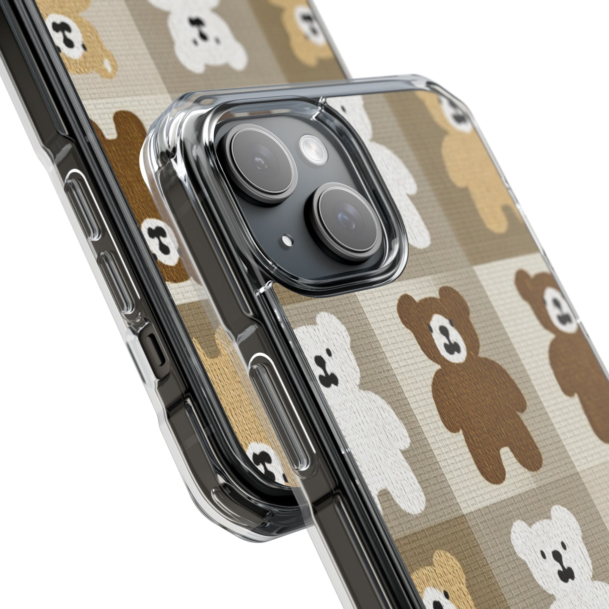 Teddy Bear Patchwork | Clear MagSafe Case