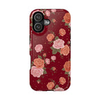 Burgundy Vintage Rose| Tough MagSafe Case