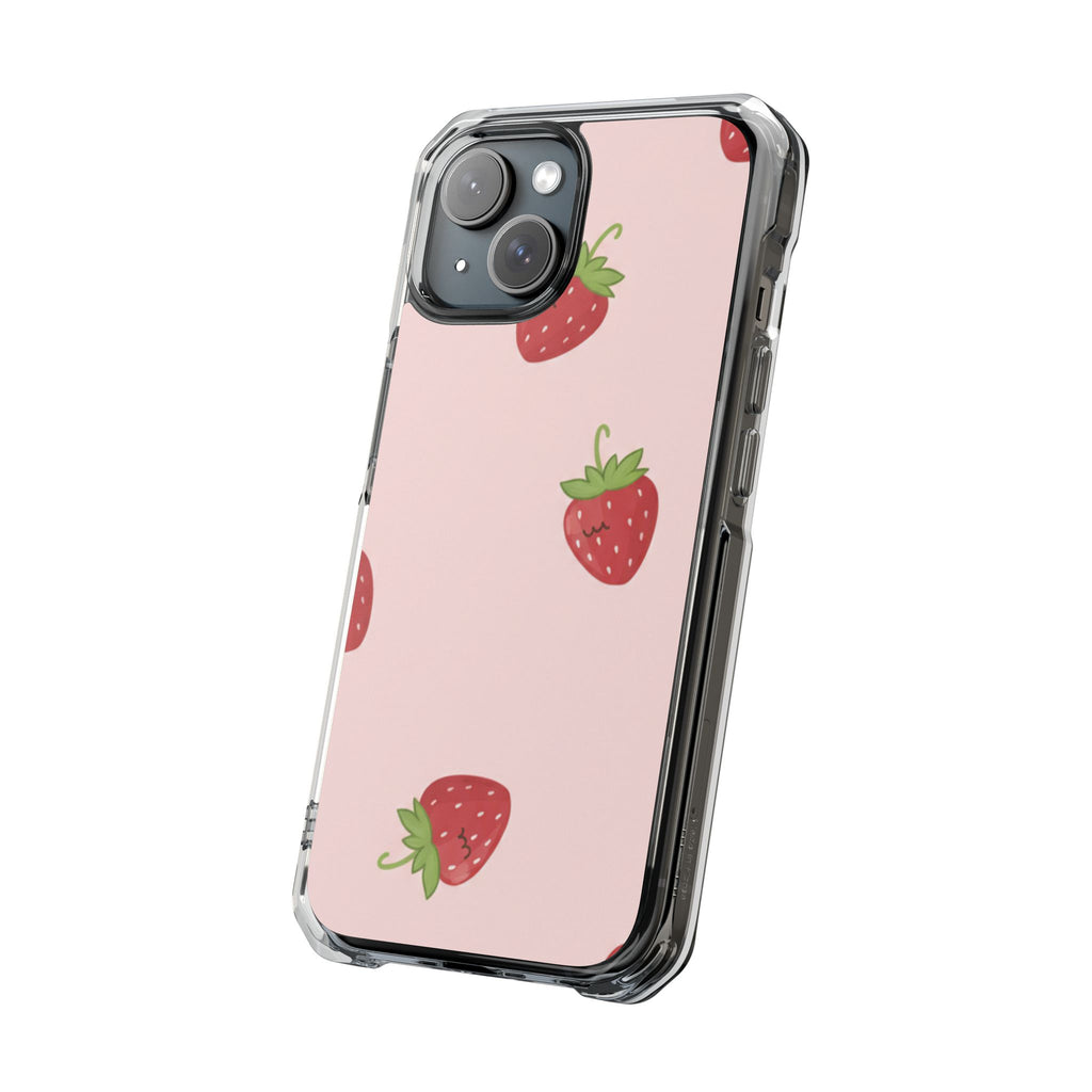 Strawberry Blush | Clear MagSafe Case