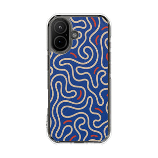 Cobalt Contour | Clear MagSafe Case