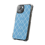 Blue Argyle Pattern | Clear MagSafe Case