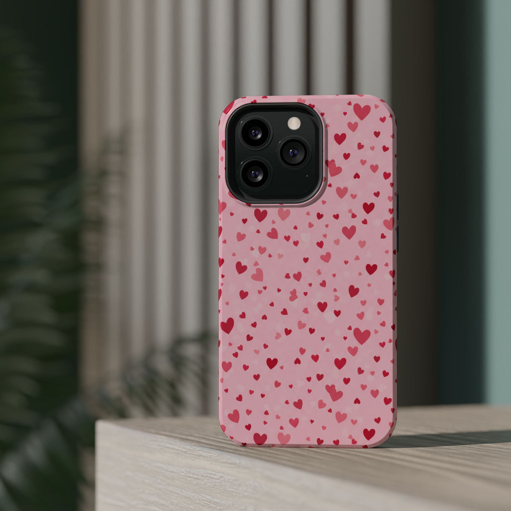 Blush Ditsy Heart | Tough MagSafe Case