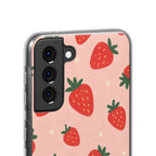 Blush Strawberries | Clear Case