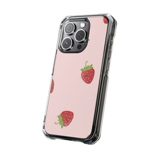 Strawberry Blush | Clear MagSafe Case