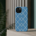 Blue Lattice | Tough MagSafe Case